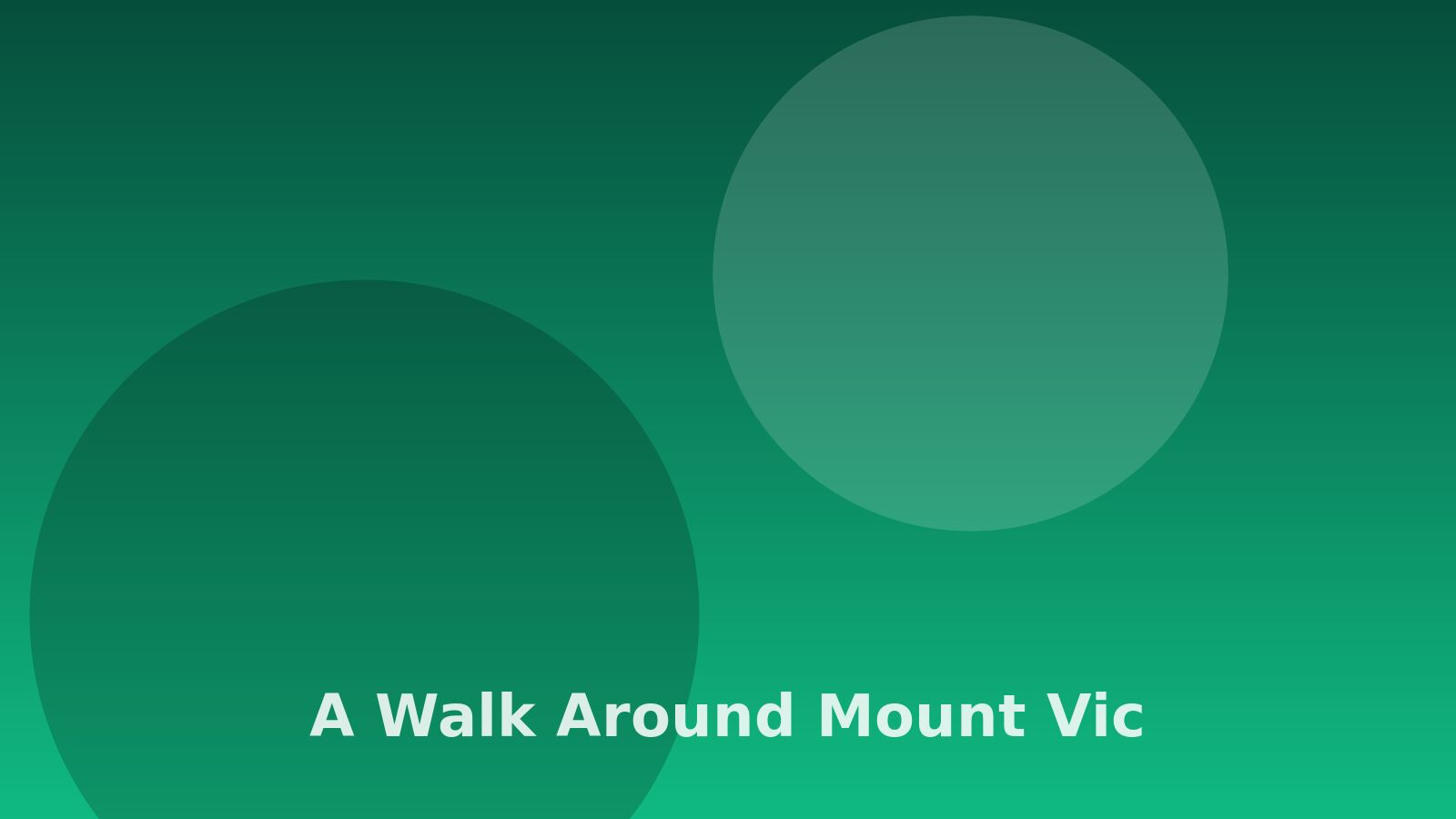 A walk around Mount Vic