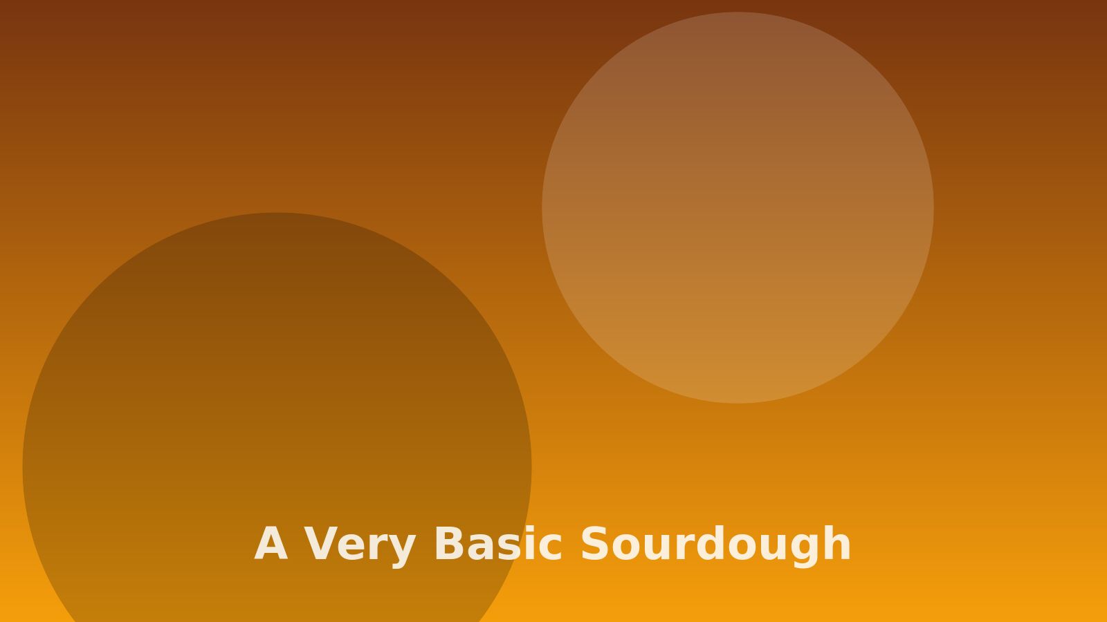 A very basic sourdough